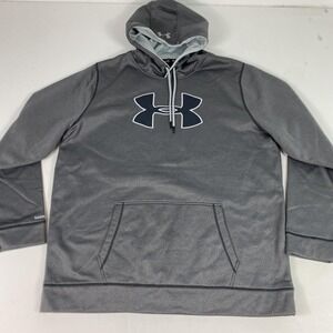 Under Armour Hoodie Sweatshirt Mens 3XLT Gray Storm1 Fleece Pullover Logo